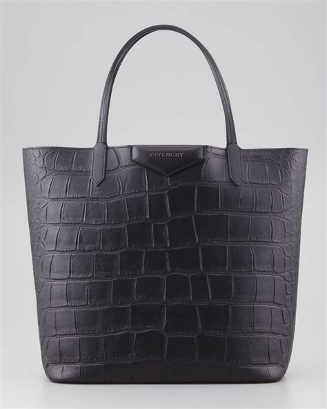 givenchy antigona black crocodile|Givenchy antigona shopper.